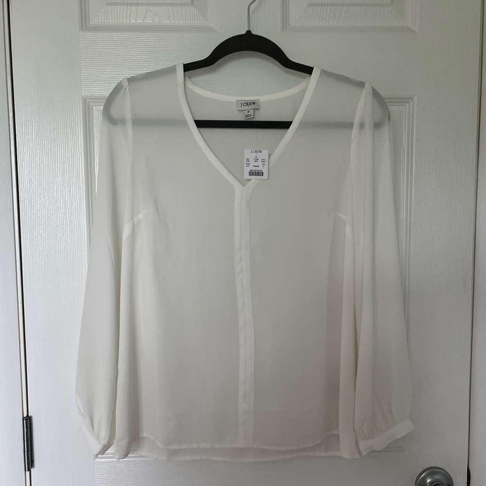 NWT Women’s white J.Crew Factory blouse
